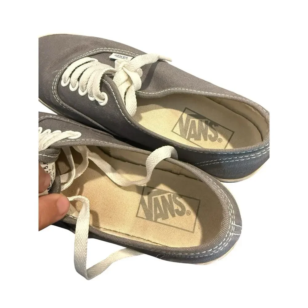 Vans Authentic Gray Canvas Sneakers Men’s 5.5 Women’s 7 Low Top Shoes